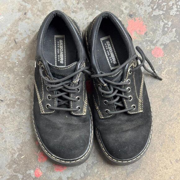 Vintage Skechers Black Platform Oxfords - Size 8.5 - Picture 5 of 6